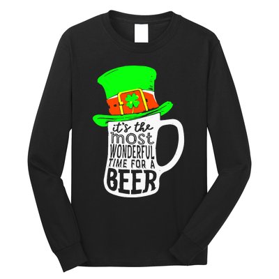 It's The Most Wonderful Time For A Beer Hat St.Patrick's Day Long Sleeve Shirt