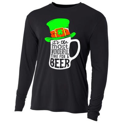 It's The Most Wonderful Time For A Beer Hat St.Patrick's Day Cooling Performance Long Sleeve Crew