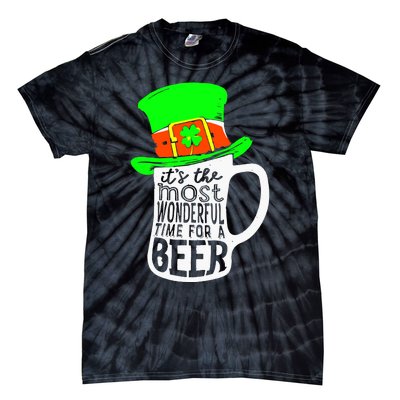 It's The Most Wonderful Time For A Beer Hat St.Patrick's Day Tie-Dye T-Shirt