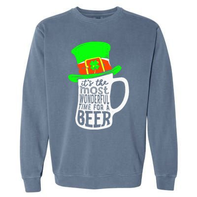 It's The Most Wonderful Time For A Beer Hat St.Patrick's Day Garment-Dyed Sweatshirt