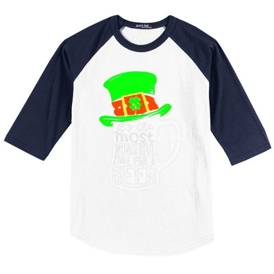 It's The Most Wonderful Time For A Beer Hat St.Patrick's Day Baseball Sleeve Shirt