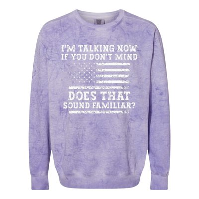 IM Talking Now Trump Kamala Debate Funny Trump Colorblast Crewneck Sweatshirt