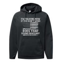 IM Talking Now Trump Kamala Debate Funny Trump Performance Fleece Hoodie