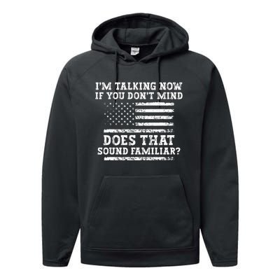 IM Talking Now Trump Kamala Debate Funny Trump Performance Fleece Hoodie