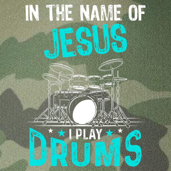 In The Name Of Jesus I Play Drums For Christian Drummer Legacy Tie Dye Trucker Hat