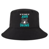 In The Name Of Jesus I Play Drums For Christian Drummer Cool Comfort Performance Bucket Hat