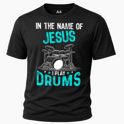 In The Name Of Jesus I Play Drums For Christian Drummer Performance Shirt
