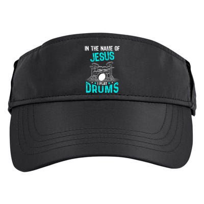 In The Name Of Jesus I Play Drums For Christian Drummer Adult Drive Performance Visor