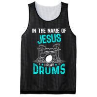 In The Name Of Jesus I Play Drums For Christian Drummer Mesh Reversible Basketball Jersey Tank