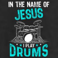 In The Name Of Jesus I Play Drums For Christian Drummer Trucker Hat
