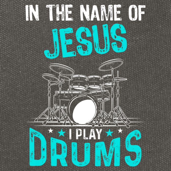 In The Name Of Jesus I Play Drums For Christian Drummer Cotton Canvas Backpack