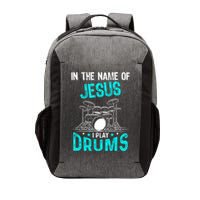 In The Name Of Jesus I Play Drums For Christian Drummer Vector Backpack