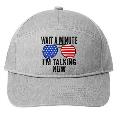 IM Talking Now Does It Sound Familiar Trump 7-Panel Snapback Hat