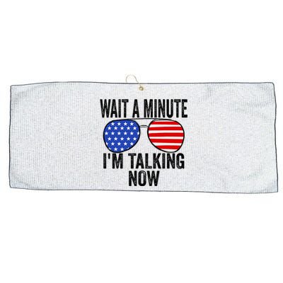 IM Talking Now Does It Sound Familiar Trump Large Microfiber Waffle Golf Towel