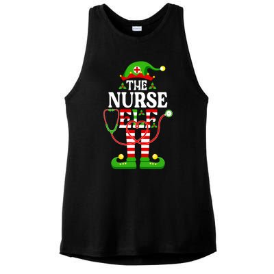 Im The Nurse Elf Cute Gift Funny Christmas Family Matching Gift Ladies PosiCharge Tri-Blend Wicking Tank