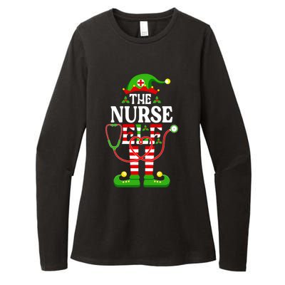 Im The Nurse Elf Cute Gift Funny Christmas Family Matching Gift Womens CVC Long Sleeve Shirt