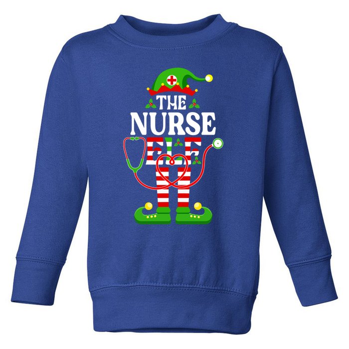 Im The Nurse Elf Cute Gift Funny Christmas Family Matching Gift Toddler Sweatshirt