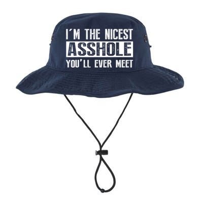 Im The Nicest Asshole Youll Ever Meet Funny Sarcasm Legacy Cool Fit Booney Bucket Hat