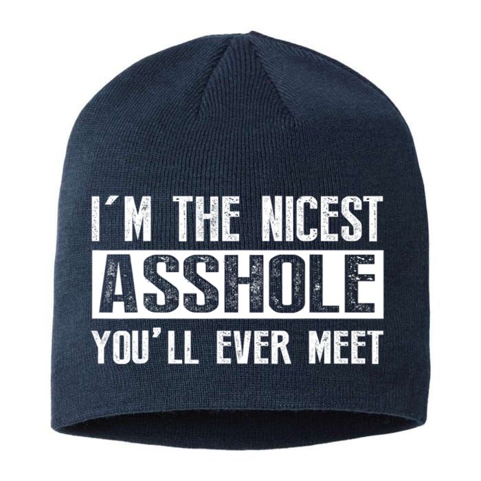 Im The Nicest Asshole Youll Ever Meet Funny Sarcasm Sustainable Beanie