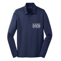 Im The Nicest Asshole Youll Ever Meet Funny Sarcasm Silk Touch Performance Long Sleeve Polo