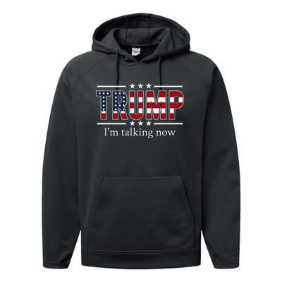 IM Talking Now Trump Vance 2024 Election Debate Patriotic Performance Fleece Hoodie