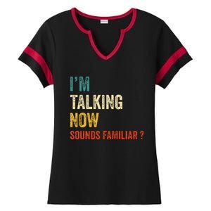 IM Talking Now Trump Kamala Harris Debate 2024 Ladies Halftime Notch Neck Tee