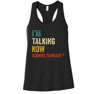 IM Talking Now Trump Kamala Harris Debate 2024 Women's Racerback Tank