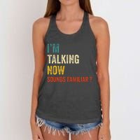 IM Talking Now Trump Kamala Harris Debate 2024 Women's Knotted Racerback Tank