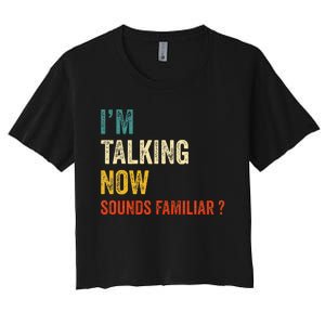 IM Talking Now Trump Kamala Harris Debate 2024 Women's Crop Top Tee