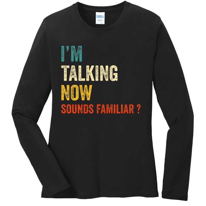 IM Talking Now Trump Kamala Harris Debate 2024 Ladies Long Sleeve Shirt