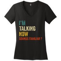 IM Talking Now Trump Kamala Harris Debate 2024 Women's V-Neck T-Shirt