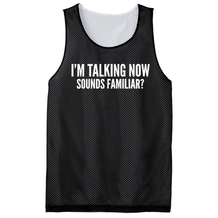 IM Talking Now. Sound Familiar Funny Trump Debate 2024 Mesh Reversible Basketball Jersey Tank