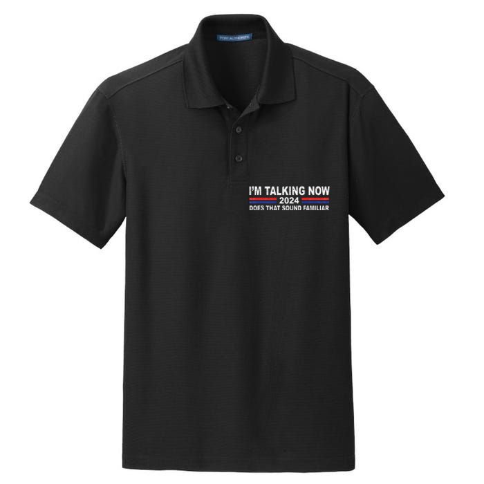 IM Talking Now Does That Sound Familiar Funny Trump Debate Dry Zone Grid Polo