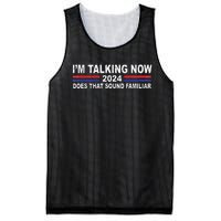 IM Talking Now Does That Sound Familiar Funny Trump Debate Mesh Reversible Basketball Jersey Tank