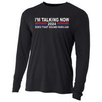 IM Talking Now Does That Sound Familiar Funny Trump Debate Cooling Performance Long Sleeve Crew