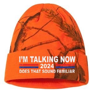 IM Talking Now Does That Sound Familiar Funny Trump Debate Kati Licensed 12" Camo Beanie