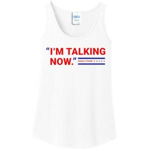 Im Talking Now Donald Trump 2024 Debate Republican Supporter Ladies Essential Tank