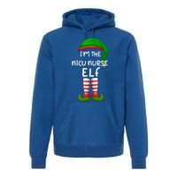 Im The Nicu Nurse Elf Funny Elf Family Matching Christmas Gift Premium Hoodie