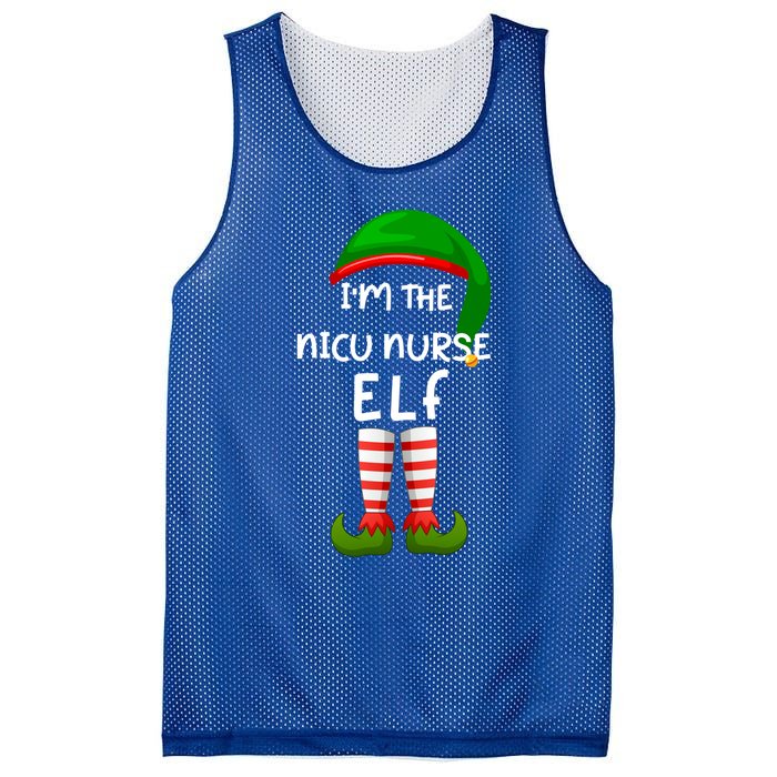 Im The Nicu Nurse Elf Funny Elf Family Matching Christmas Gift Mesh Reversible Basketball Jersey Tank