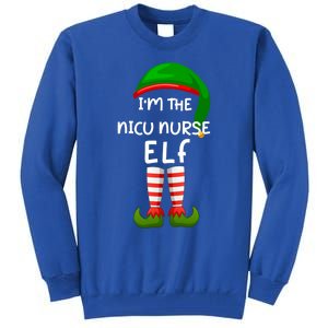 Im The Nicu Nurse Elf Funny Elf Family Matching Christmas Gift Tall Sweatshirt