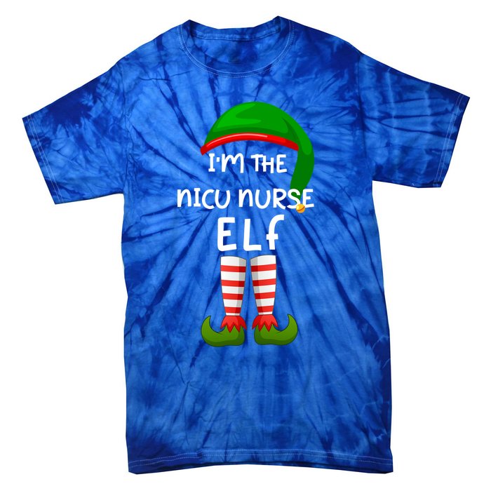 Im The Nicu Nurse Elf Funny Elf Family Matching Christmas Gift Tie-Dye T-Shirt