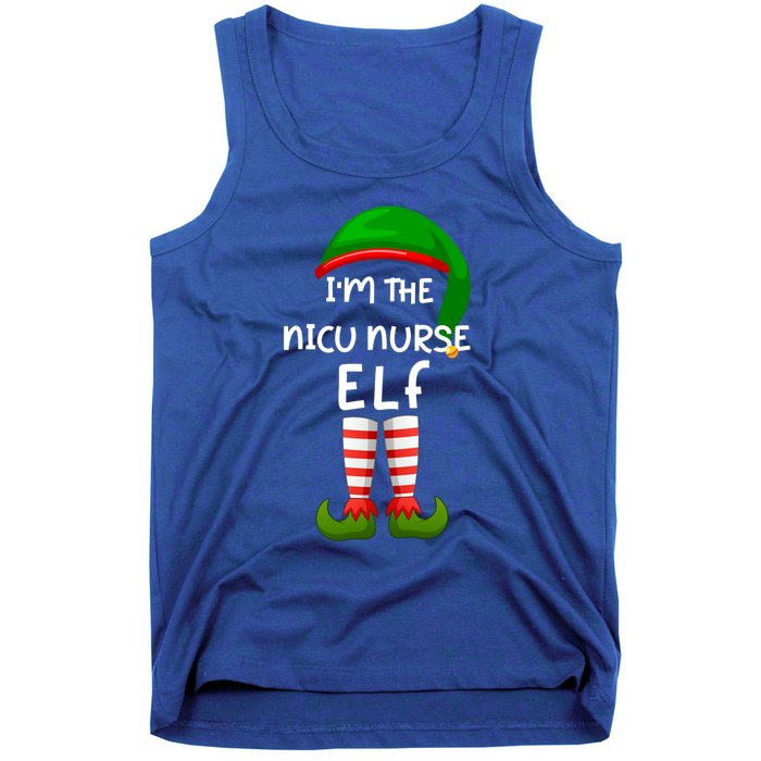 Im The Nicu Nurse Elf Funny Elf Family Matching Christmas Gift Tank Top