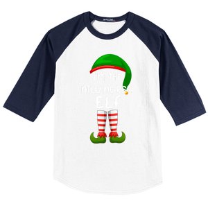 Im The Nicu Nurse Elf Funny Elf Family Matching Christmas Gift Baseball Sleeve Shirt