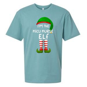 Im The Nicu Nurse Elf Funny Elf Family Matching Christmas Gift Sueded Cloud Jersey T-Shirt