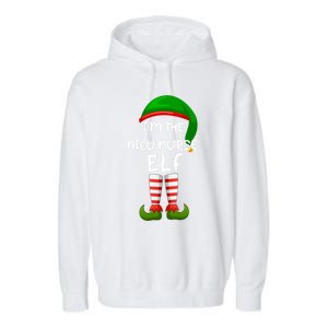 Im The Nicu Nurse Elf Funny Elf Family Matching Christmas Gift Garment-Dyed Fleece Hoodie