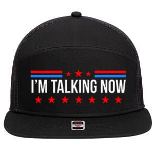 IM Talking Now Elections 2024 Democrat Republican 7 Panel Mesh Trucker Snapback Hat