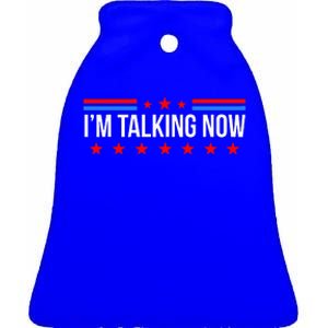 IM Talking Now Elections 2024 Democrat Republican Ceramic Bell Ornament