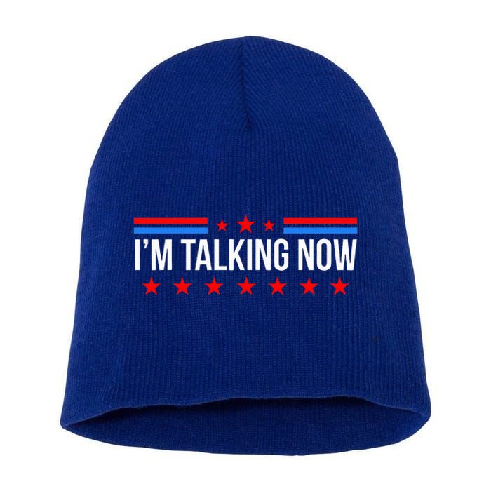 IM Talking Now Elections 2024 Democrat Republican Short Acrylic Beanie