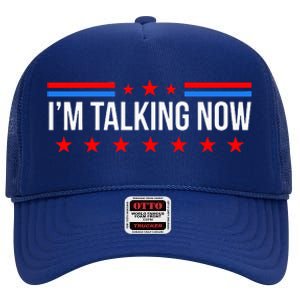 IM Talking Now Elections 2024 Democrat Republican High Crown Mesh Back Trucker Hat