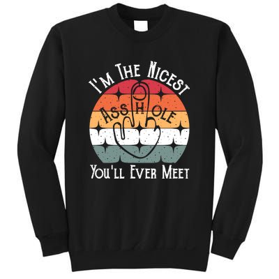 Im The Nicest Asshole You Will Ever Meet Funny Saying Sweatshirt